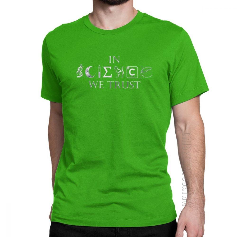 Unisexs In Science We Trust T Shirts Science Math Physics Chemistry Funny T Shirt Crew Neck Short Sleeve Tops Pure Cotton Tees