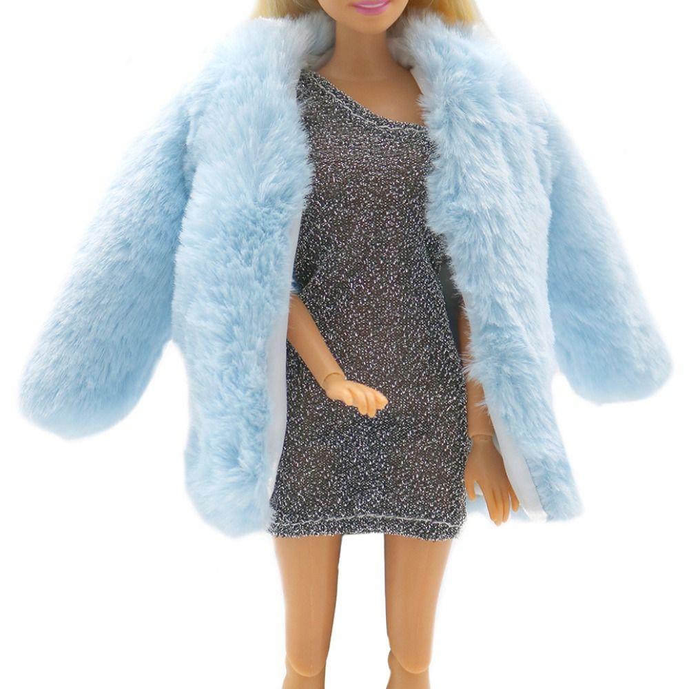 Casual Wear Doll Overcoat Winter Dress Doll Plush Coat Children Gifts Doll Clothes  Girls Toy