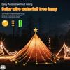 LED Waterfall Tree Lights with Topper Star Waterfall Christmas Tree Light Star String Lights for Holiday Decor