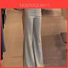 Casual Womens Khaki Wide Leg Pants With High Waist For Spring 2025