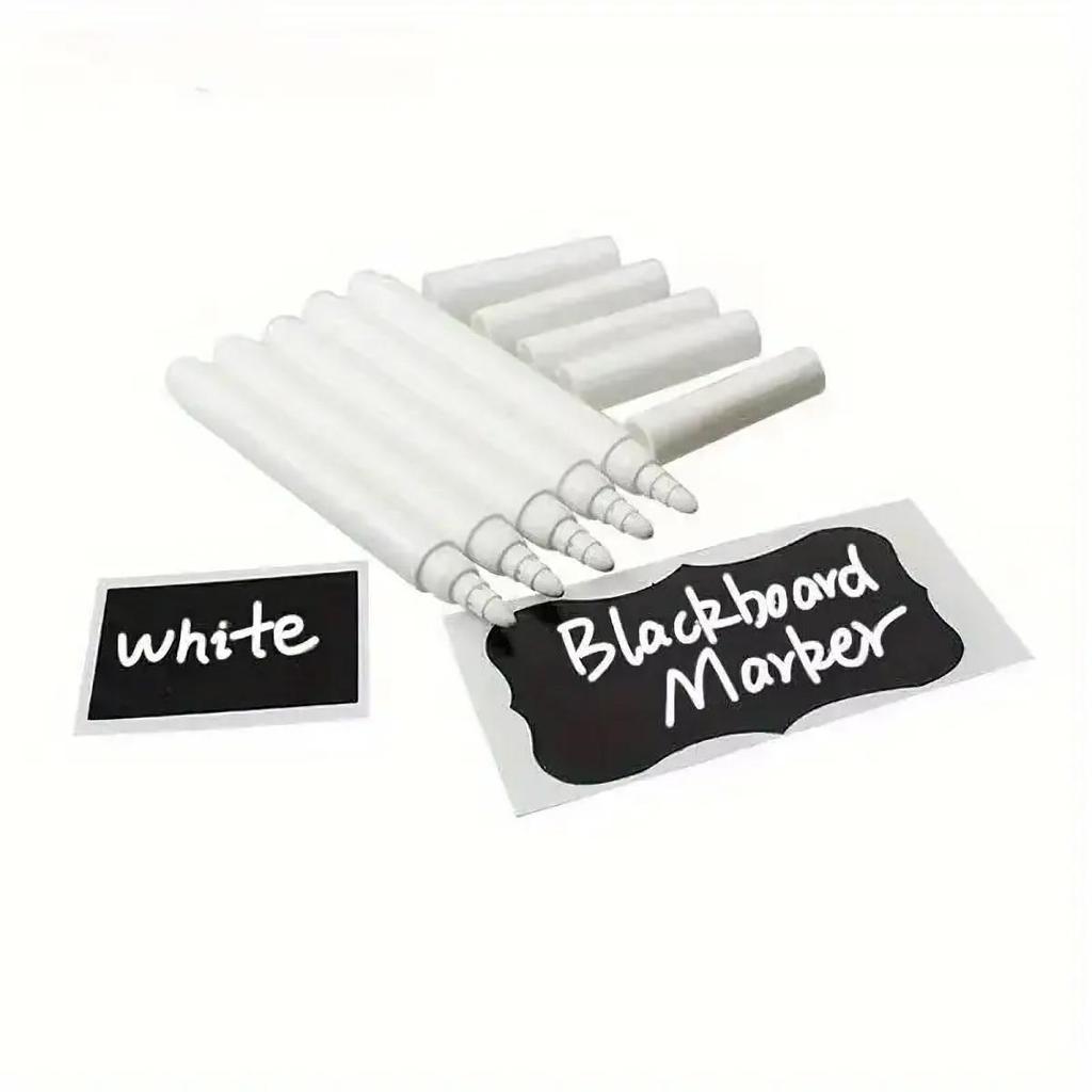 12pcs White Liquid Chalk Marker Pens, Dust-Free and Easy Erase Formula - Perfect for Teachers, Classrooms, and Pres