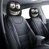 Huse Distractive pentru Tetiere Auto, Mătase de Gheață Imprimare Față-Verso, Extensibil Universal Protector pentru Pernă Gât Scaun Auto