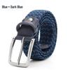 Stylish Men's and Women's Elastic Woven Belt with Pin Buckle