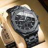 Binbang High-End Multifunctional Men's Watch with Moon Phase Steel Band