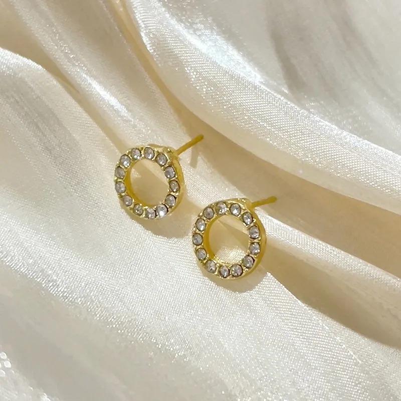 3Pcs/Set Fashion Dazzling Circle Earrings Necklace Set For Women Trendy Korean Crystal Cubic Zirconia Jewelry Sets Party Gifts
