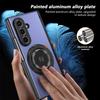 Plating Aluminium Alloy Magnetic Ring Holder Case for Samsung Galaxy Z Fold 8Ultra 7 6 5 4 3 Screen Film Wireless Charging Cover