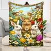 Springtime Bunny Garden Blanket,Suitable for sofas, offices, travel, living rooms, Gifts to relatives and friends, Blanket,Suitable for all seasons.