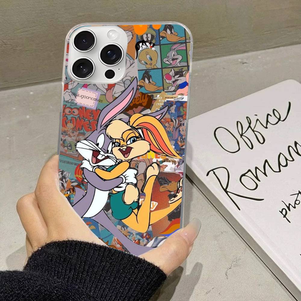 Cartoon Lola Rabbit BBunnys Phone Case For iPhone 17 16 15 14 13 12 11 Plus Pro Max Satin Colorful Glossy Cover
