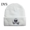 Pohodlná zimní čepice Beanie Pletená Vyšívaná Teplá Zábavný Design Silná Pružná Unisex pro Každodenní Nošení Venkovní Sporty