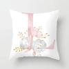 Sweet Pink Pillowcase Decoration 26 Letters Pillowcase Pillowcase Car Cushion Cover Home