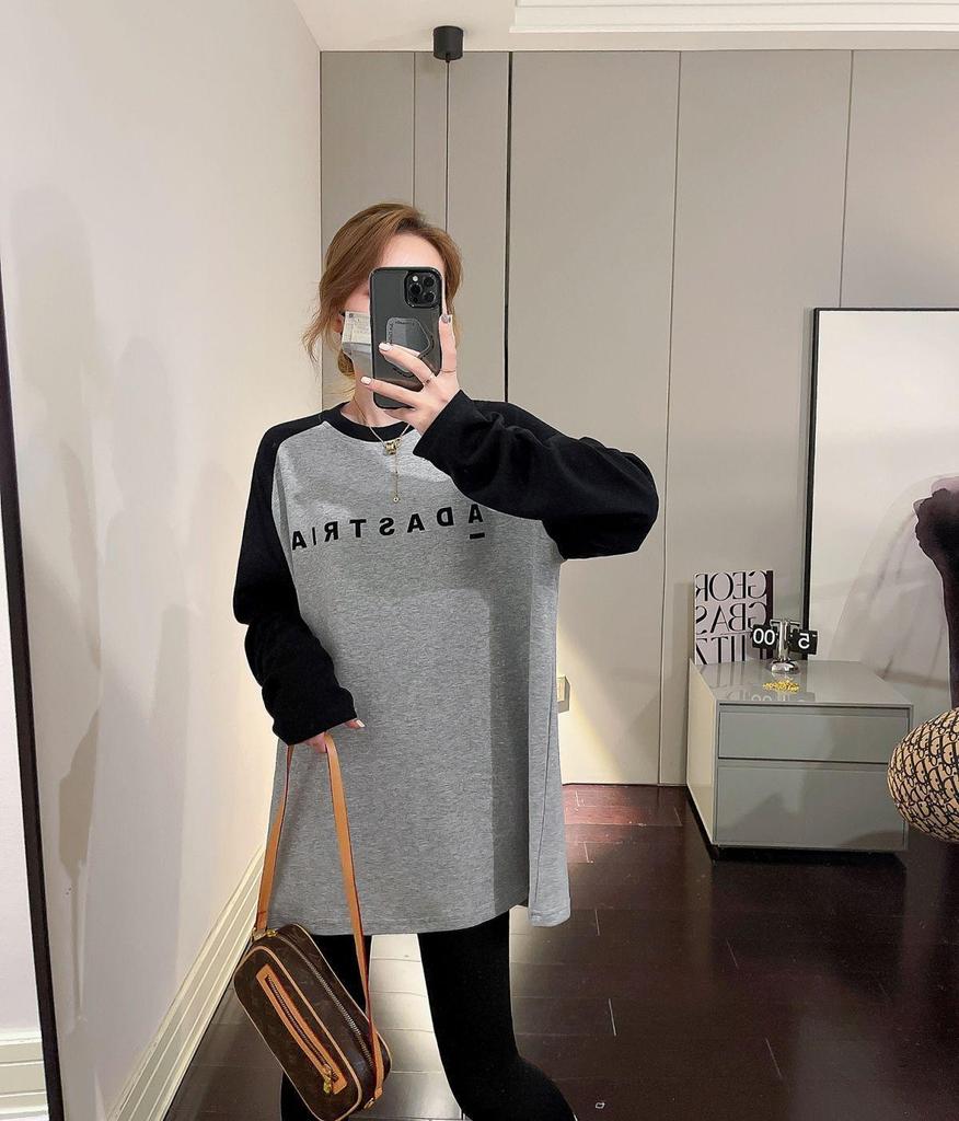 Plus Size Women’s Oversized Long Sleeve T-Shirt for Autumn/Winter – Warm, Versatile Base Layer