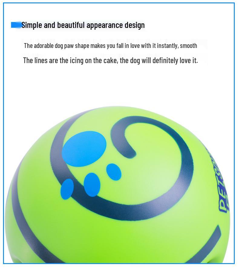 Bite-Resistant Vinyl Dog Toy Ball with Sound for Self-Play - Perfect for Golden Retrievers and Border Collies