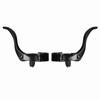 1pair Aluminum Alloy 24mm Mountain Bike Disc Brake Bar Handle   Cycling Accessory (Black)
