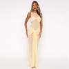 2025 Sommer Ärmelloses Netz-Rundhals-Fishtail-Band Bodycon-Kleid - Europäischer & Amerikanischer Stil