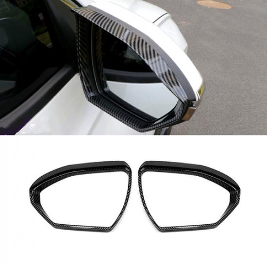 For Hyundai Santa Cruz -2025 Carbon Fiber Car Mirror Rain Eyebrow 2pcs