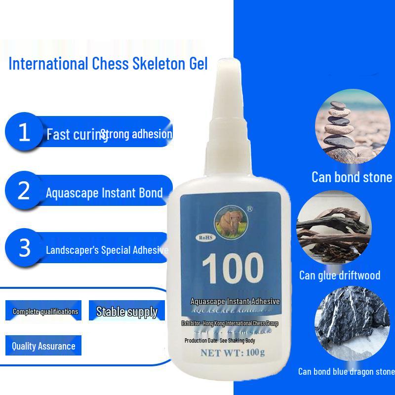 Transparent Aquarium Glue - Bonds Driftwood, Coral, Rocks, and Moss for Aquatic Plants