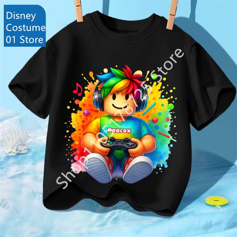 

Roblox Star Graphic Kids T Shirt Unisex Short Sleeve Tee For Boys Girls Casual Soft Summer Top 100
