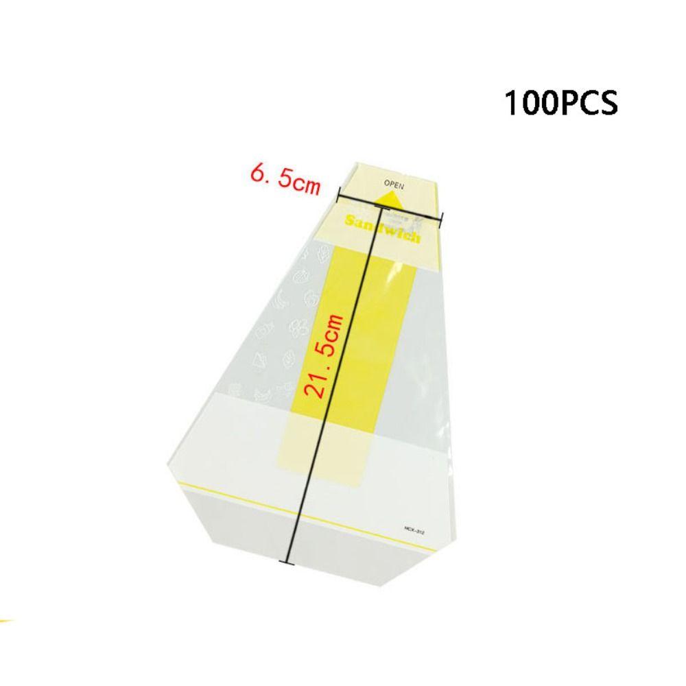 100pcs Plastic Bread Bags Transparent Sandwich Wrappers  Birthday Party