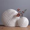 Nordic Keramik Baum Blatt Design Blume Vase Moderne Minimalistische Mode Wohnzimmer Blume Container-Home-Dekoration Ornamente