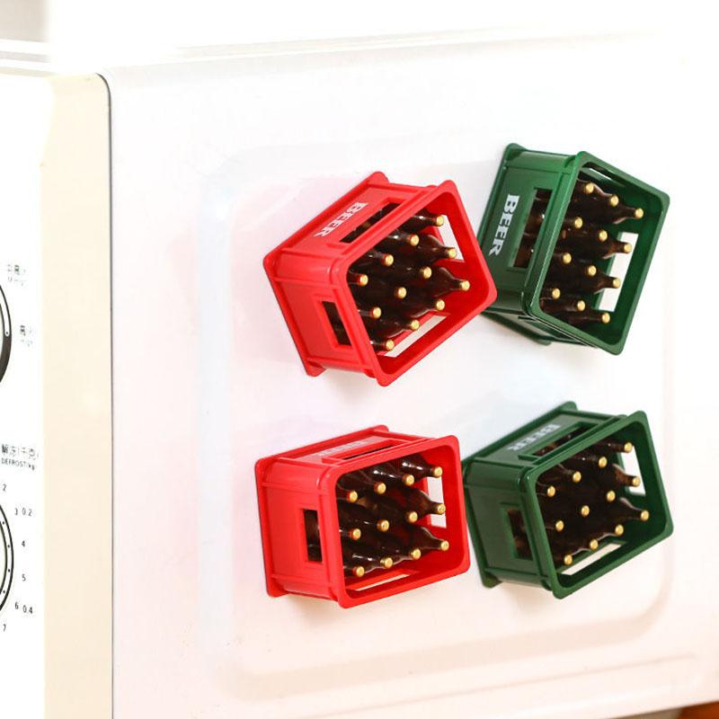 Cartoon Beer Bottle Opener, Magnetic Refrigerator 3D Sticker, 3D Three-dimensional Wine Box Opener, Home Decoration Ornaments