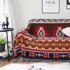 Kilim Sofa Throw, Geometric Line Blanket, Sofa Blanket, Multi-purpose, Bedroom