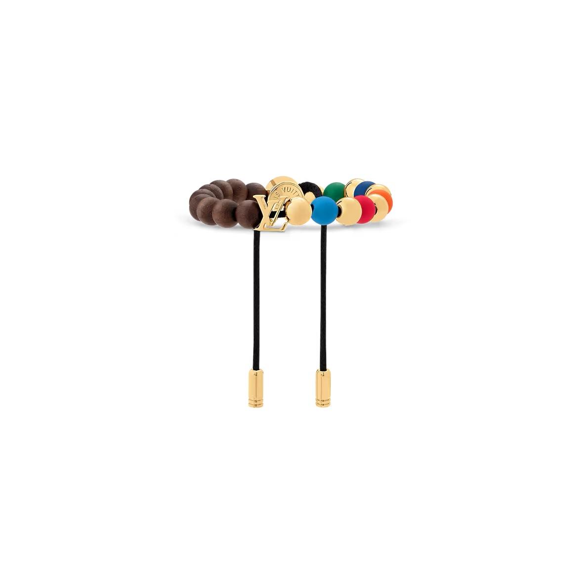 

Louis Vuitton Surfin Beads Logo Design Bracelet Unisex Bracelets Brass Wood Resin M1602A Basic Packaging-Dust Bag+Box