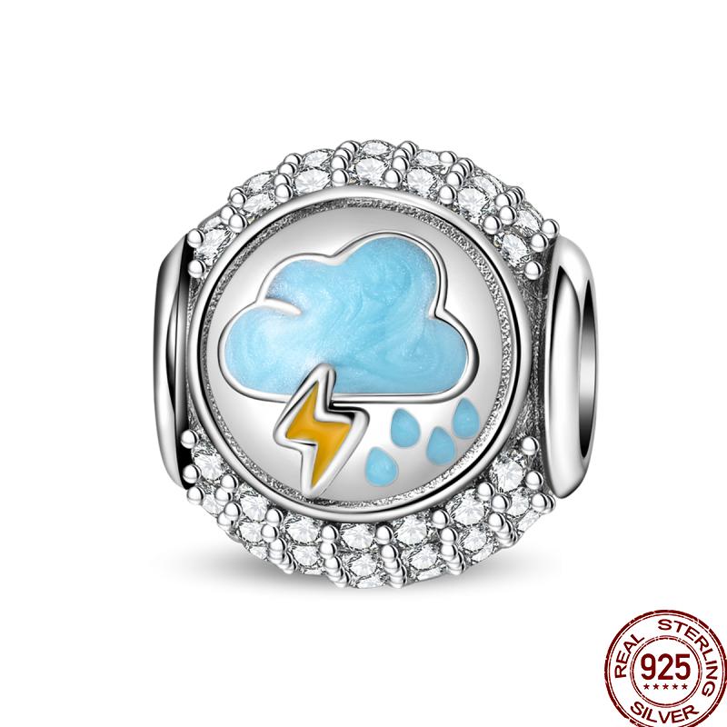 New Original Copper Pave Zirconia Pink Lotus Diy Beads Charms Fit Pan 3Mm Bracelets Madam Jewelry Gift