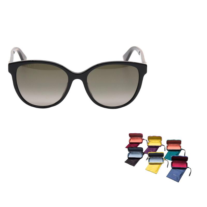 Gucci Fashion Webbing Series GG Interlocking Logo Pilot Round Frame Sunglasses Women's