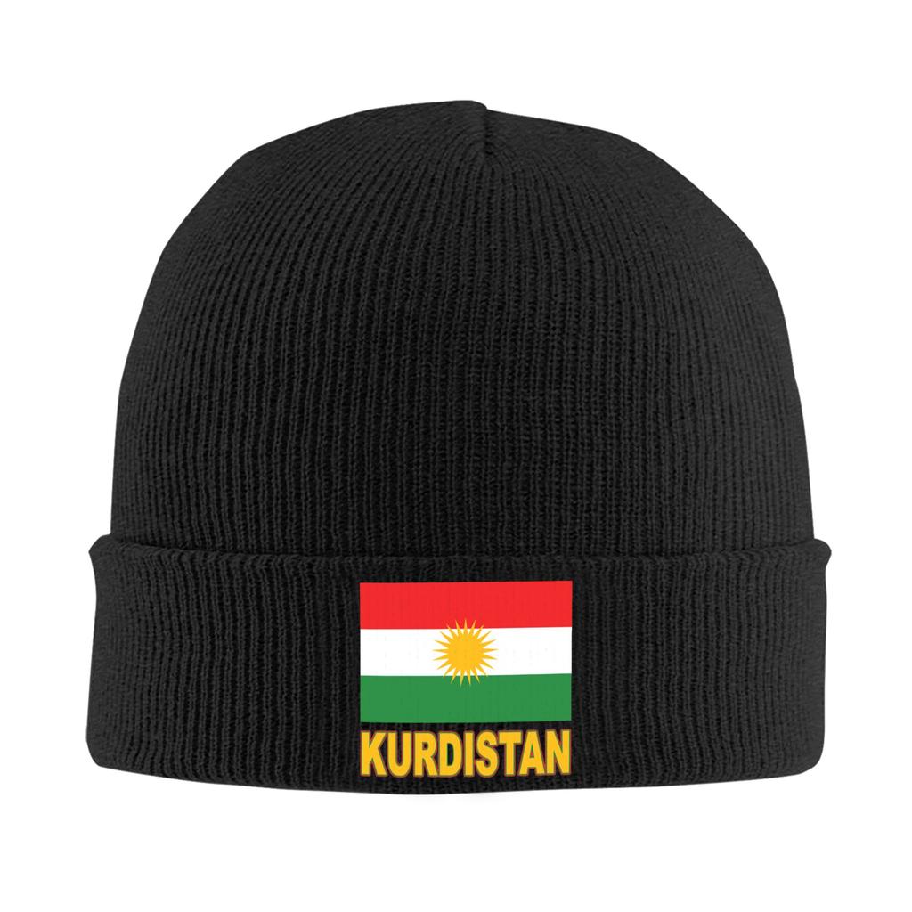 Kurdistan Map Flag Skullies Beanies Caps Cool Winter Warm Women Unisex Knitting Hat Unisex Adult  Bonnet Hat