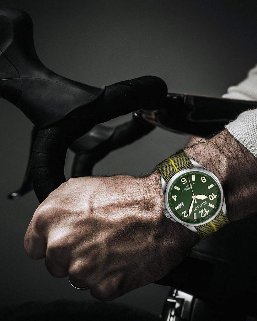 BINLUN Elastic Nylon Watch Waterproof Military Replacement Watch Strap with Hook and Loop for Men and 22mm Improved Band, Women, Silver/Black Buckle,