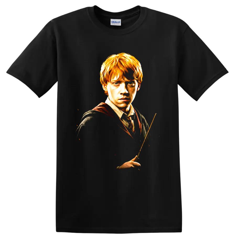 Ron Weasley Harry Potter T Shirt Wizard Wand Movie Portrait Graphic Tee Art