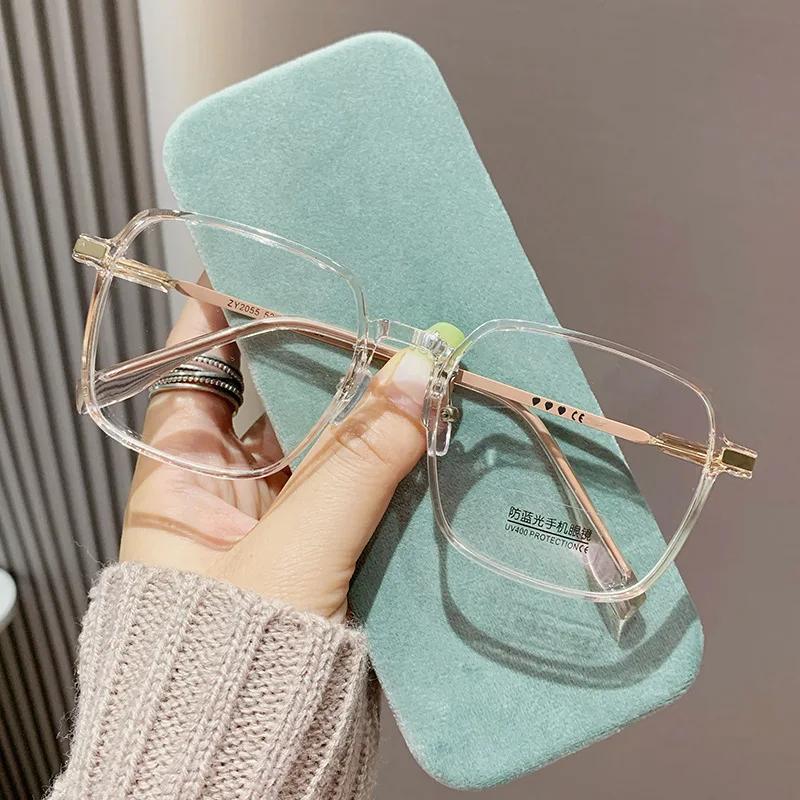 Velké nadměrně velké brýle na čtení New Trend Classic Anti-blue Light Presbyopia brýle Muži Ženy Dalekozraké brýle Stupeň+4,0