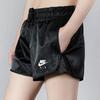 Nike Solid Color Brand Logo Print Elastic Waist Straight Casual Shorts Women shorts Black BV4630-010