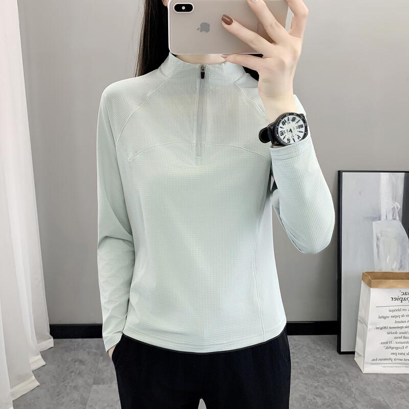 JOHLIN DREAM Women s Stand-up Collar Quick-Dry Long-Sleeve Sports Top XL
