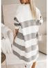 Women's 2025 Color Block Loose Knit Cardigan Sweater
