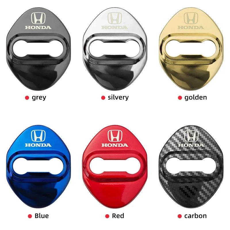 4PCS Car Door Lock Cover Stainless Steel Protection Accessories for Honda CR-V STEPWGN Civic Accord City Envix ODYSSEY VEZEL Fit