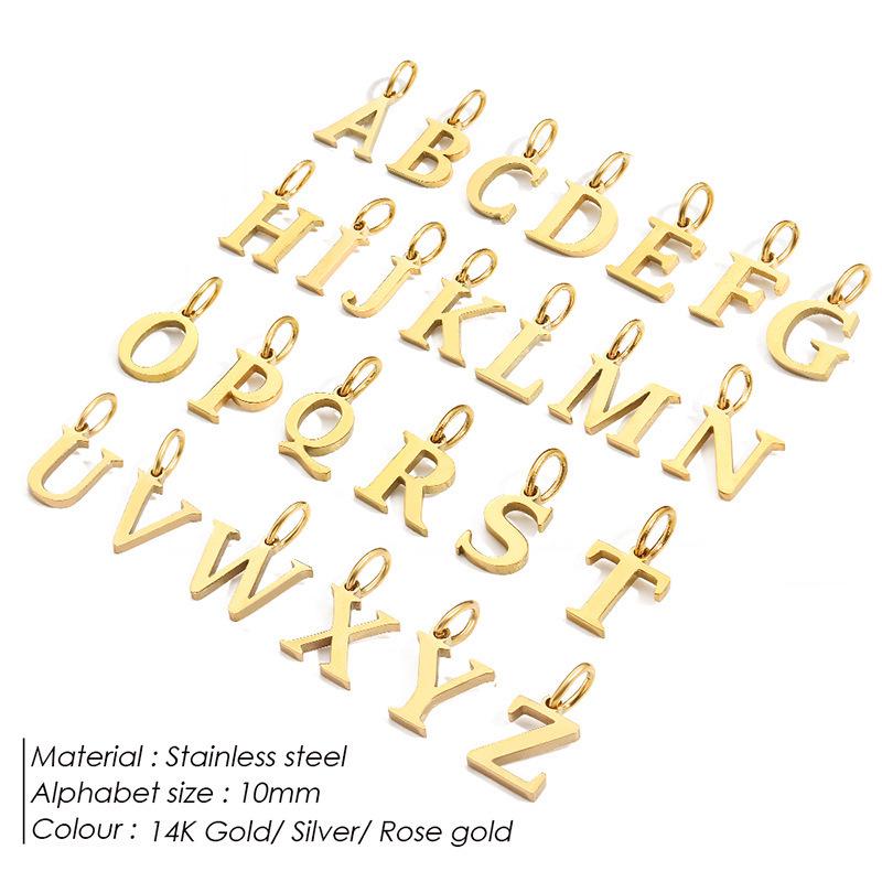 New 26-Letter Initial Pendant Bracelet & Necklace for Couples - DIY English Name Jewelry