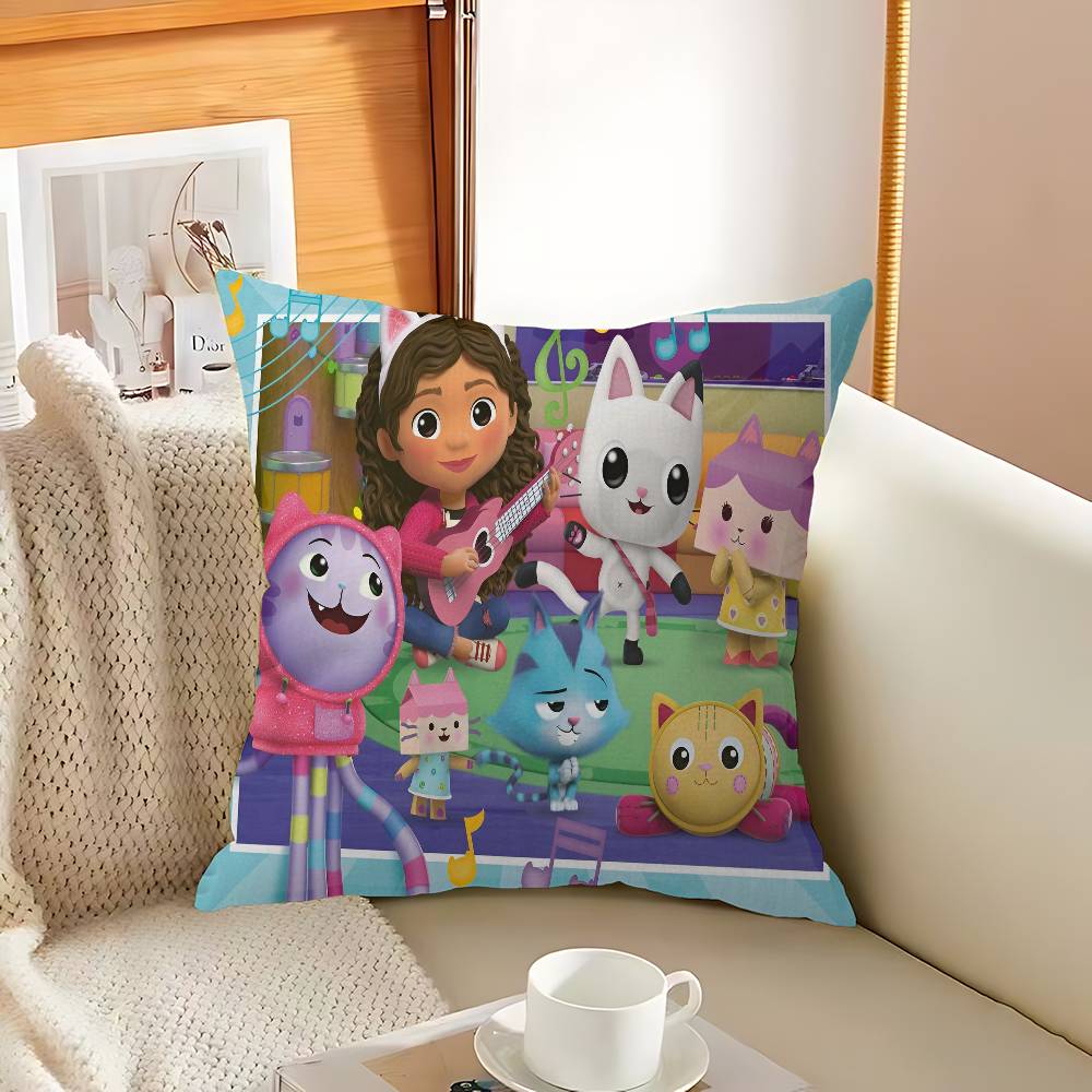 Gabbys Dollhouse Pillowcase toon Gift Cushion Cover Bedroom Home Sofa Chair Seat Decor pillow case