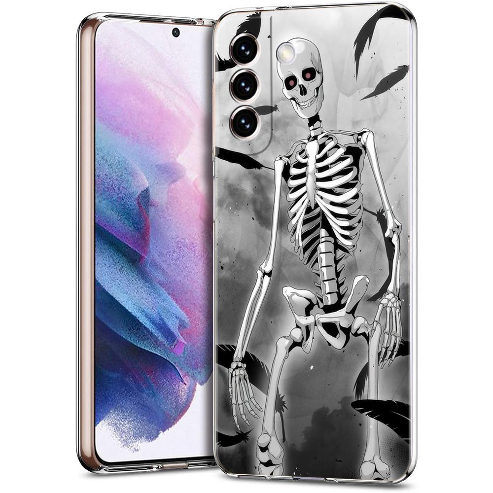 Phone Case For Samsung Galaxy S24 Ultra S23 FE S22 S20 S21 5G S10 S9 Plus S10E S8 Soft Silicone Clear Funny Skeleton Cover