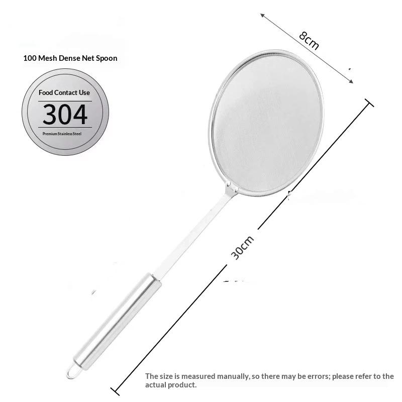 304 Stainless Steel Fine Mesh Strainer 100 Mesh Super Dense Handheld Sifter for Kitchen Food Juice Tea Filter