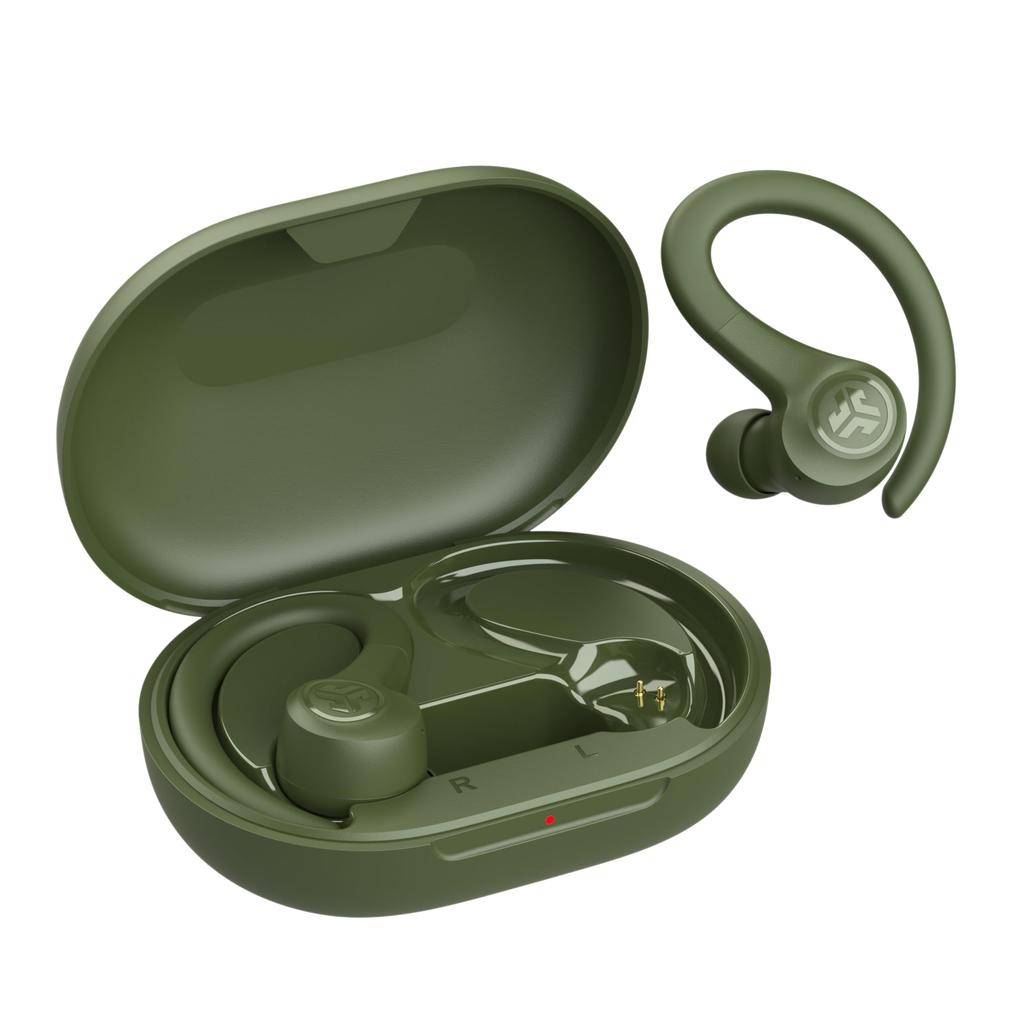 Go Sport Wireless Running Gym Ear Hard To Running External Sound Includes One Total 35 Long Earhook JLab Official 2 Year JLab Green Khaki [JLab