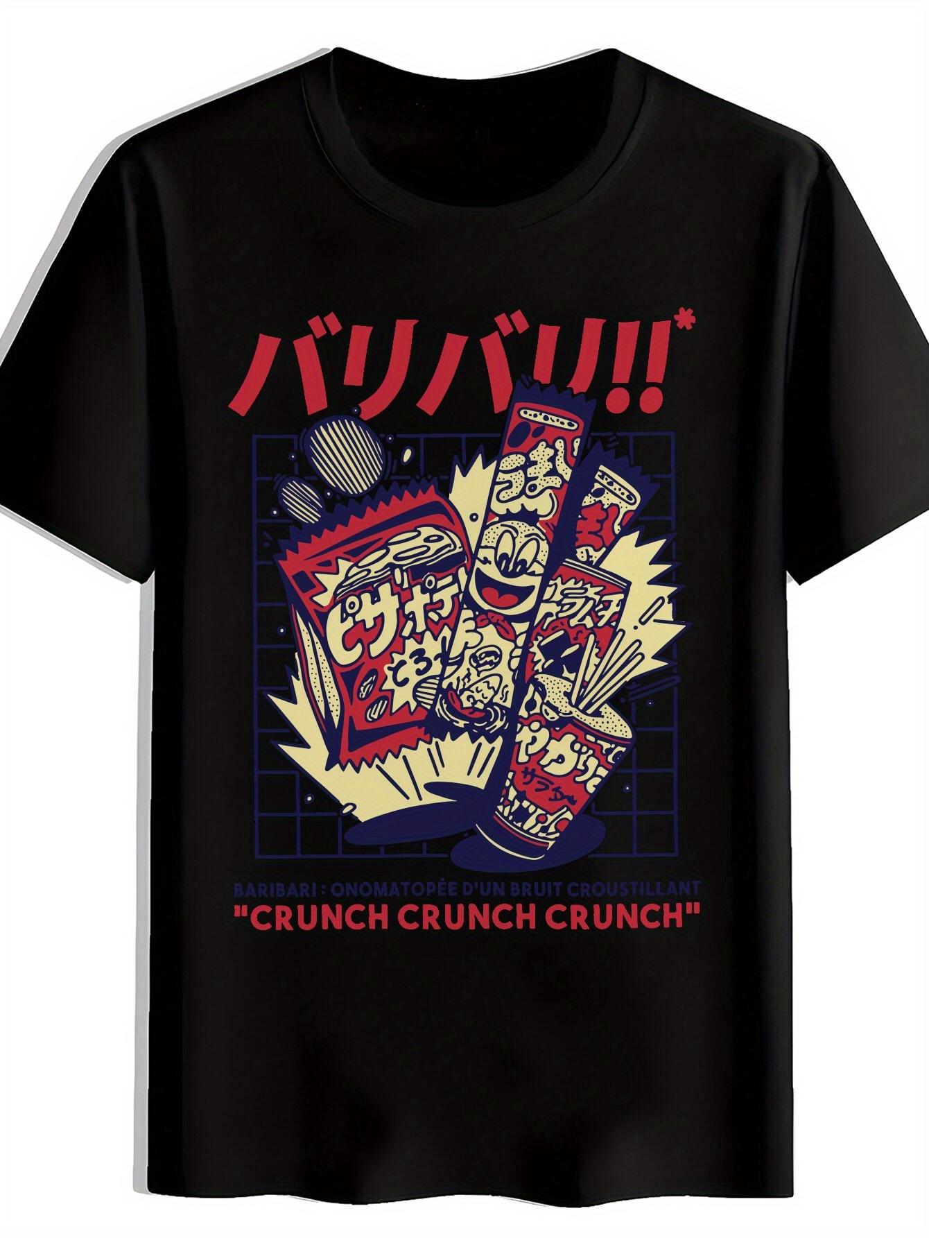 Japanese-Inspired Print Short-Sleeve T-shirt L