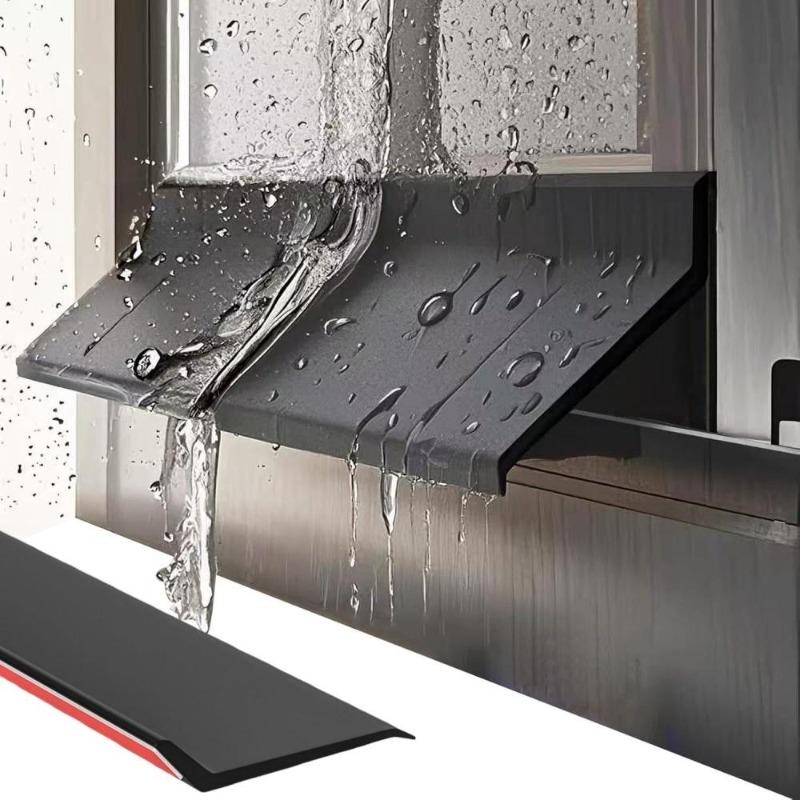 Window Water Blocking Strip Rainproof Barrier Self Adhesive Waterproof Seal Strip for Window Seams Anti-Drifting Rain Proof Sealant Strip