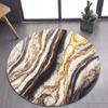 Luxurious Marble Colour White Gold Round Carpet Rug for Bedroom Living Room Decoration,pet Decor Floor Mat