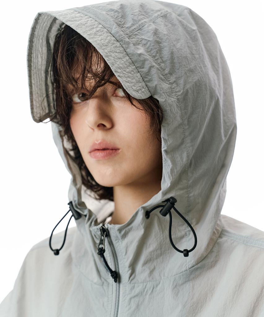 Secondmono Flap Sheer Windbreaker [Gray]_Sejk010Gray