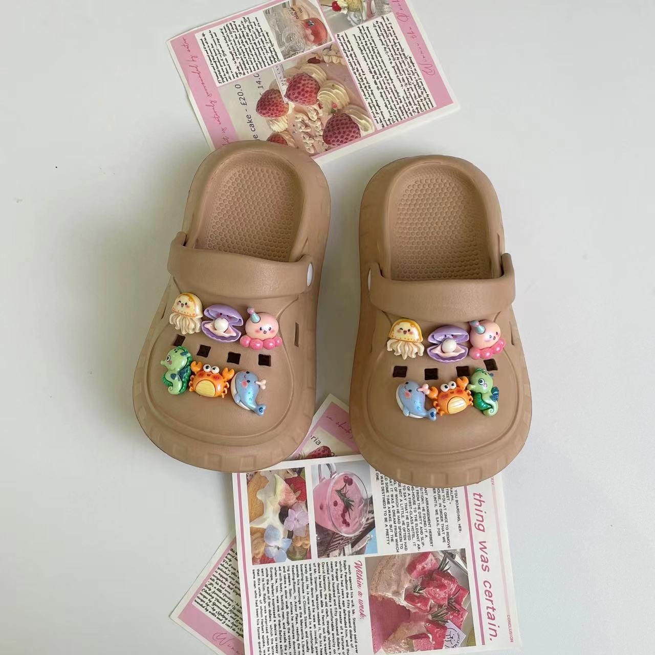 

Летние мягкие нескользящие мультяшные сандалии для девочек и мальчиков - детские, маленькие, средние размеры 16 cm