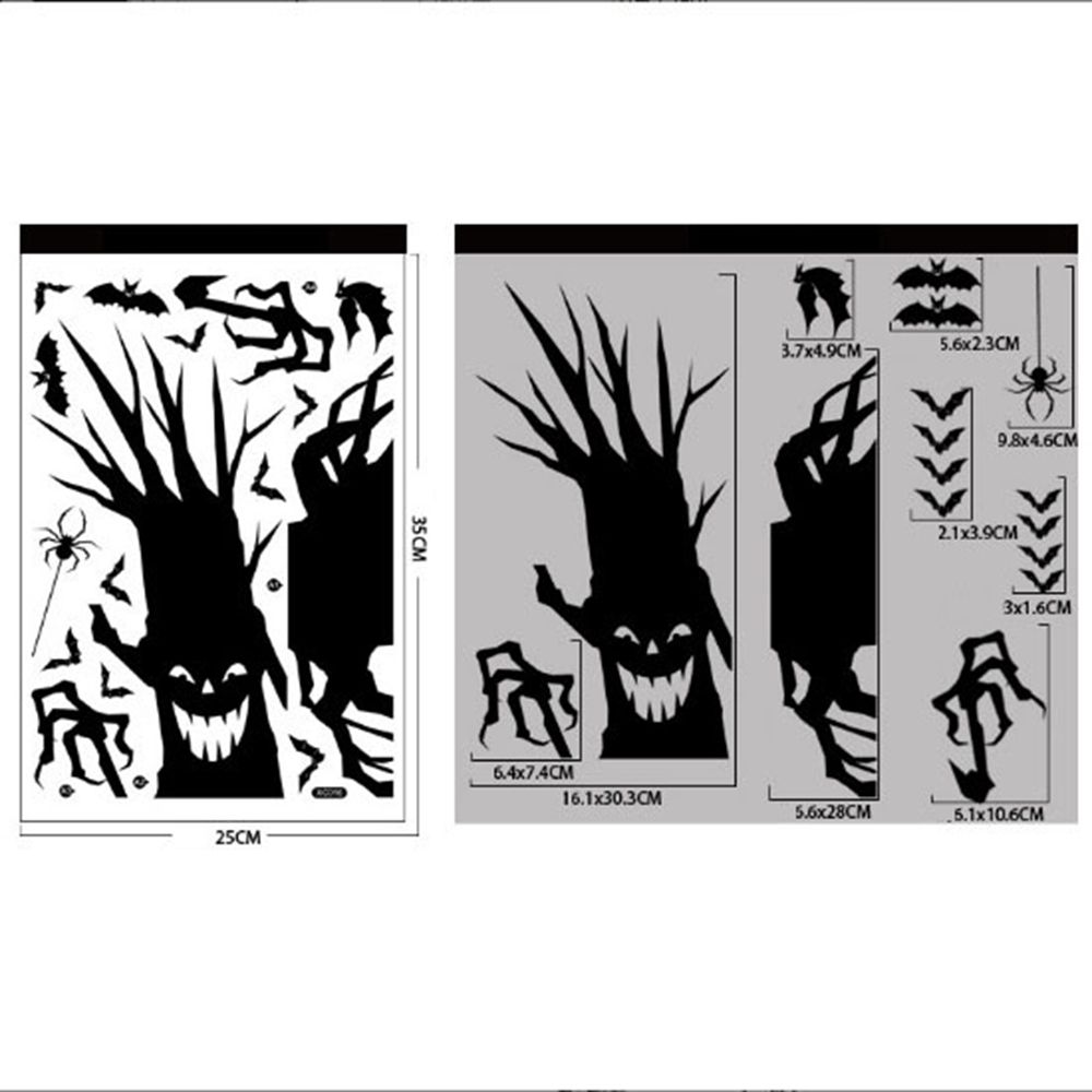 Self-Adhesive Wallpaper Giant Ghost Window Sticker Glass Sticker Party Decor Halloween Decor