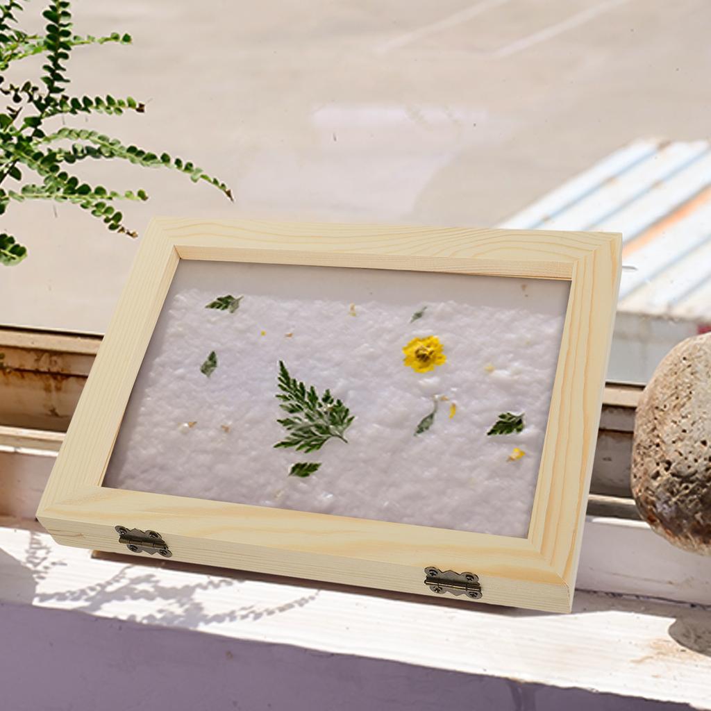 Holz-Papierherstellungsrahmen DIY Bastelform Siebmaschen-Werkzeug Handgemachtes Papier-Set Pädagogisches Umweltwissenschafts-Set