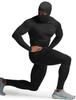 Tesla Sports and Long Sleeve Hoodie with Mask and Face Compression Cold Inner Running Sports Thermal Men's Undershirt, Fleece-Lined, Moisture-Wicking,