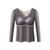 Large Size Women Thermal Clothes U Round Neck Warm Tops Thermal Underwear Lingerie Feel Heating Warmth Long Tops Girls Female